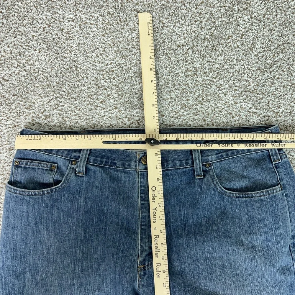 Carhartt Jeans Mens 42x30 Blue‎ Relaxed Fit Denim Workwear Straight Leg Zip Fly